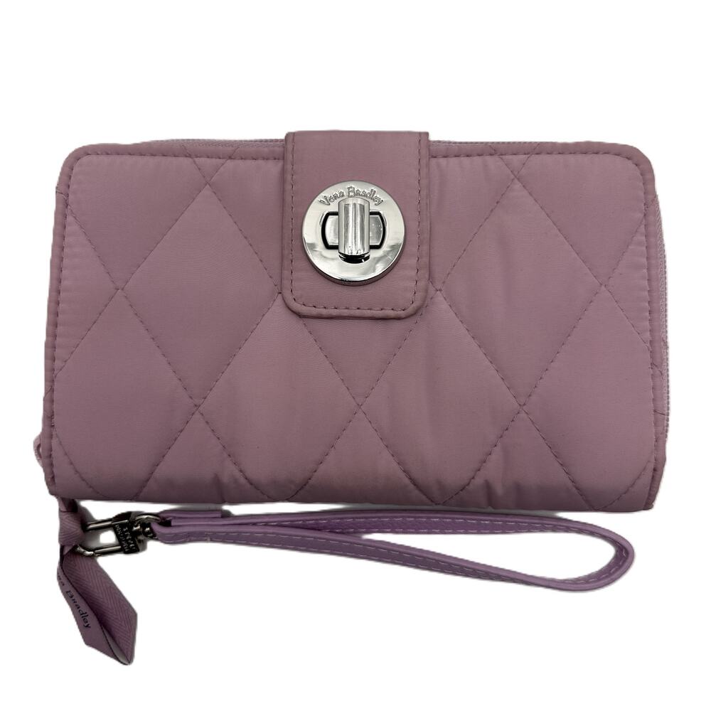 Vera Bradley Lavender Quilted Fabric Wristlet Wallet